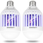[2-Pack] BANPESTT Bug Zapper Light Bulb 2-in-1 Indoor Mosquito Zapper Gnat Trap- Electric Fly Insect Killer&Bug Catcher for Home Backyard Patio