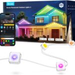 Govee Permanent Outdoor Lights 2, 100ft RGBIC Outdoor Lights with 72 LED Lights, IP67 Waterproof, 100 Scene Modes with 40lm White for Outdoor Decorations, Works with Alexa, Google Assistant, White