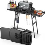 26″/30″/34″ Portable Outdoor Grill Stand for Ninja Woodfire Outdoor Grill(OG701 OG850 OG951 OO101 Series), 51in Large Space, Upgrade Height & Quick-Fold Stand for Blackstone Griddle/Onni Pizza Oven