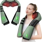 Cordless Shiatsu Neck and Shoulder Massager with Heat, Back Massager for Pain Relief Deep Tissue 3D Kneading, Back Massager for Neck and Shoulder Pain, Gifts for Women Men Family