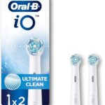 Oral-B iO Series Ultimate Clean Electric Toothbrush Replacement Brush Heads for an Oral-B Electric Toothbrush, 2 count, White