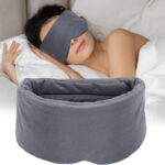 Sleep Eye Mask – Ultra Soft Comfortable Sleeping Mask for for Home Sleep Travel Shift Work, Nose Pad Designed Light Blocking Eye Blinder, Fully Adjustable Strap and Skin Friendly