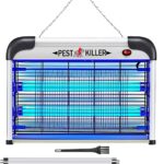 Indoor Bug Zapper Plug-in, Electric Mosquito Zapper Fly Killer, Powerful 20W Flying Insect Mosquito Repellent Lamp, Bug Light Trap Catcher for Gnat Fruit Fly Moth Pest Control w/ 2 Replacement Bulbs