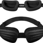 CLOZIA Sleep Mask for Men Women, Adjustable Hydrating Dry Eye Mask, 100% Blocking Eye Masks for Sleep, Soft Comfortable for Travel & Shift Work, Black