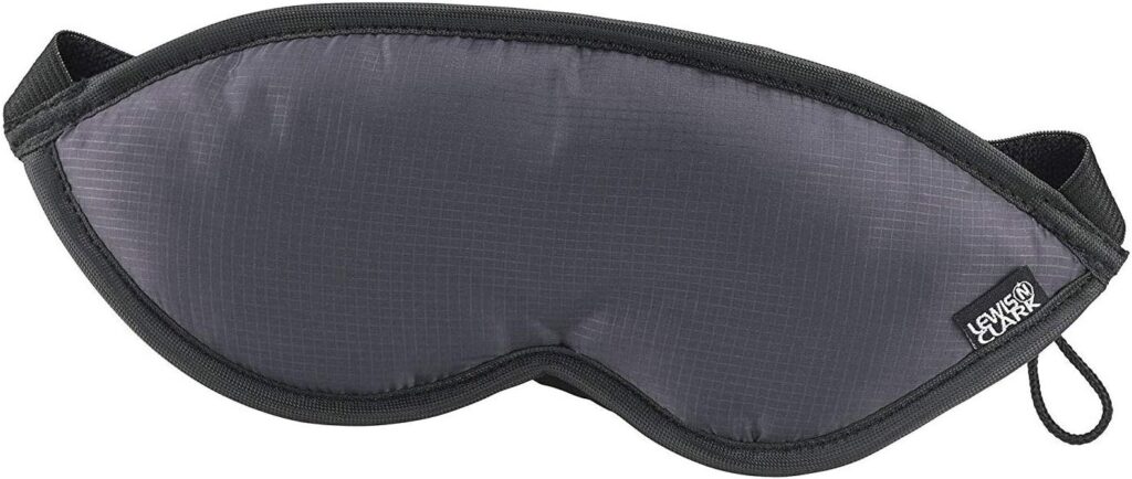 Lewis N. Clark Comfort Eye Mask + Sleep Aid to Block Light for Travel, Airplane, Hotel, Airport, Insomnia + Headache Relief with Adjustable Straps, Gray