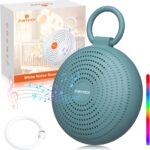 FUNYKICH Travel White Noise Sound Machine with 24 Soothing Sounds, 7 Night Light, Portable Sound Machine for Baby Adult, 2 Recording Function, 50+ Hours Endurance, Wireless Speaker & Sleep Timer, Blue