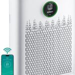 Smart Air Purifier for Home Large Rooms, with WiFi Control, Covers Up to 2400 Ft², Smart Mode, AQI Display, 22dB Sleep Mode & Aromatherapy with 2X-Power Filtration, HAP603WF, Bright White