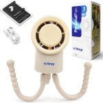 Baby Safe Portable Fan, Battery Operated Fan, Stroller Fan, Handheld Fan, Rechargeable USB-C, 3 Speeds, Mini Baby Fan – Personal Fan for Baby Travel Accessories. Flexible Tripod Cooling Fan