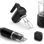 KitchenAid Go™ Cordless Bundle with Hand Mixer, Food Chopper and Kitchen Vacuum – battery included, KBUR131, Black Matte