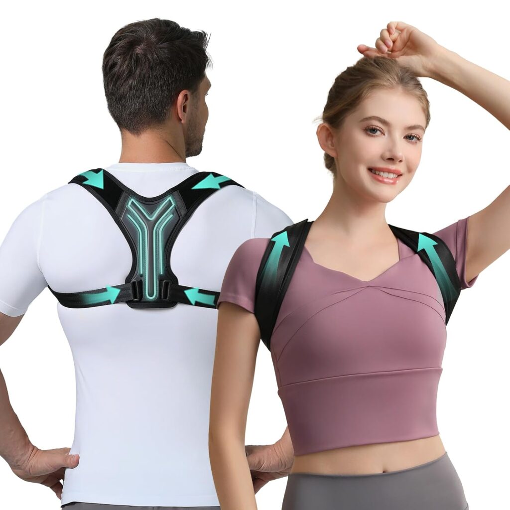 Upper Back Brace Posture Corrector For Women & Men,Lightweight Back Straightener Posture Corrector For Men,Adjustable Upper Back Support,Clavicle Brace For Round Shoulder & Hunchback (Small)