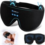 Sleep Headphones,Sleep Mask for Side Sleeper,3D Eye Mask for Sleeping with Stereo Speakers,Bluetooth Headphone,Perfect for Gifts for Women/Men Black
