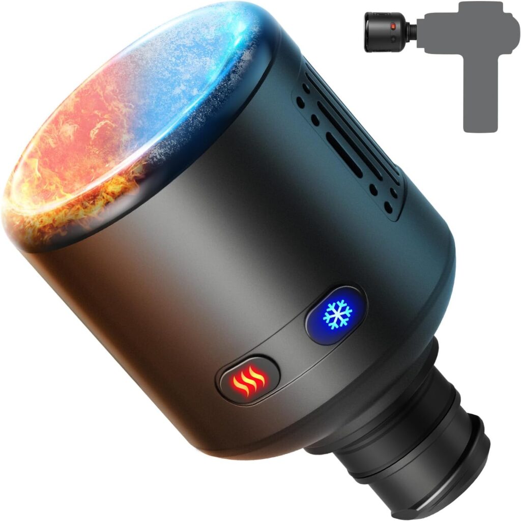 RENPHO Massage Gun Head with Heat and Cool for Model RP-GM171-N1, R-WMG08, Percussion Muscle Massager Attachment, Portable Rechargeable Handheld Accessory