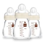 MAM Premium Glass Baby Bottles, Easy Switch Between Breast and Bottle, Feel Good Slow Flow, Newborn Essentials Must Have, 0+ Months, BPA Free, 6oz, Unisex, 3 Pack