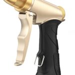RAINPOINT Garden Hose Nozzle, Upgraded Heavy Duty Metal Spray Nozzle, High Pressure Water Nozzle with Adjustable Spray Patterns for Watering Plants, Car Washing, and Pet Showering