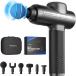 MERACH Massage Gun Deep Tissues, Percussion Massager Tools with 6 Massage Heads, Portable Hand Held Muscle Massagers for Pain Relief Deep Tissue, Cool Gifts for Men and Women