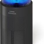 COWAY Air Purifiers for Bedroom Home up to 810 ft², True HEPA Filter for Smoke, Allergies, Pet Dander, Odor, AQI Monitor, Auto&Sleep Mode, Timer, Filter Indicator, Night Light, 3yr Warranty, 100 Black
