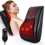 Back Massager with Heat, Neck Massager for Pain Relief Deep Tissue 3D Shiatsu Kneading Electric Massage Pillow for Whole Body Relaxation, Home, Car, Office Use, for Mom, Dad, Women, Men
