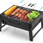 Barbecue Grill Portable BBQ Charcoal Grill Smoker Grill for Outdoor Cooking Camping Hiking Picnics Backpacking