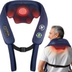 Neck and Shoulder Massager with Heat, Cordless Back and Neck Massager for Pain Relief, Upgraded Graphene Heating, 4D Shiatsu Deep Kneading for Shoulder, Back & Leg, Portable Gift for Dad, Mom & Friend