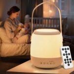 Baby Night Light Sound Machine,35 Colors+12 White Noise Machine+Egg Light for Nursery Lamp, Cordless+USB Rechargeable+Portable Night Light for Baby Nursery Lamp, Nightlight for Kids Room Toddler Lamp
