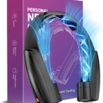 Portable Neck Fan with 6 Powerful Speeds, 8000mAh Battery Operated USB-C Rechargeable Fan, Hands-Free 360° Cooling Neck Fan,Twistable,Low-Noise Personal Fan Gift for Women Men (Black)