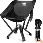 Camping Chairs for Adults, Supports 600 Lbs Lightweight Folding Camping Chair, Collapses to Size of Water Bottle Portable Camping Chair for Outdoor, Beach, Lawn, Travel, Picnics