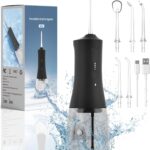 Water Flosser Cordless – 265ml Portable Water Flosser for Teeth with 6 Nozzles, 1400 Pulses/Min, 4 Modes, IPX7 Waterproof, 60-Day Battery for Braces, Sensitive Gums, Travel & Family Use