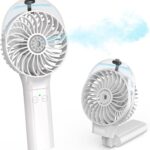 COMLIFE Portable Handheld Misting Fan, 3000mAh Rechargeable Battery Operated, 180° Foldable, Mini Personal Fan with Water Sprayer for Travel, Makeup, Home, Office, Camping, Outdoors