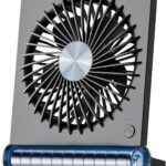 Koonie Portable Desk Fan, 3.5-20hrs Battery Operated Small USB Fan with Ultra Quiet 220° Tilt Folding, Rechargeable Personal Fan with 3 Speeds Strong Wind for Home Office Desktop, Black