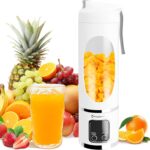 EasySpeed Mini Portable Blender,USB Type-C Rechargeable Juicer, 450ml Portable Personal Electric Juice,1300 mAh Battery Capacity,For Shakes and Smoothies,White