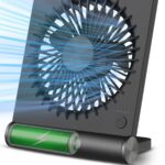 Small Desk Fan,Rechargeable USB Fan Battery Operated,Ultra Quiet, Strong Wind, 3 Speeds Travel Fans