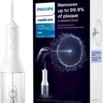 Philips Sonicare Water Flosser Cordless – Rechargeable Power Dental Waterflosser for Teeth, Portable Oral Irrigator with 3 Intensity Settings, 360° Rotating Nozzle – (White)