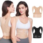 Fit Geno Posture Corrector for Women Invisilite: Invisible Lightweight Back Brace for Neck Shoulder & Upper Back Pain Relief – Improve Posture Correct Hunchback Slouching Under Clothes Medium
