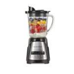 Hamilton Beach Power Elite Wave Action Blender For Smoothies, 40 Oz Glass Jar, 12 Functions Including Puree, Crush Ice, 700 Watts – Black (58148A)