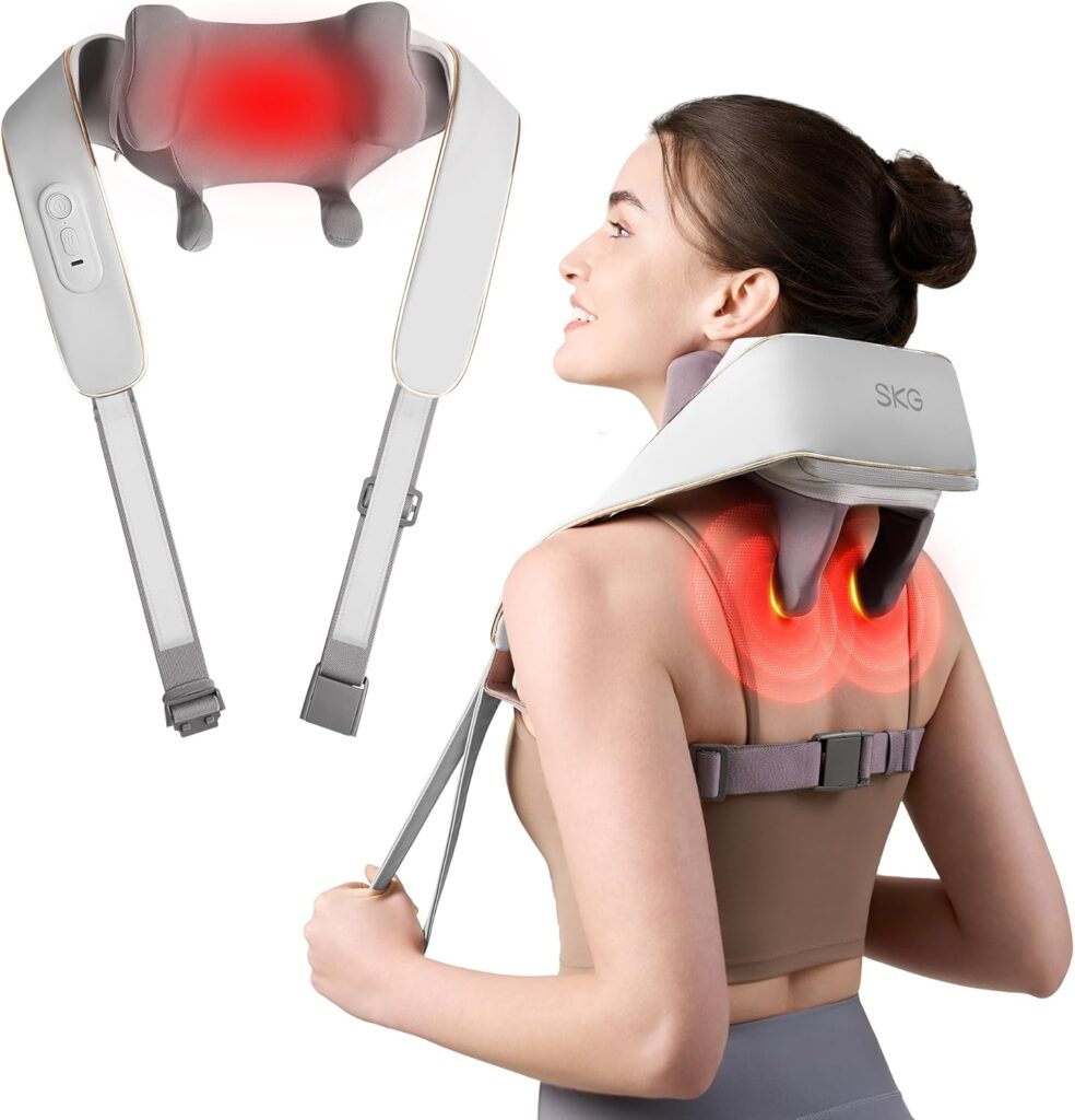 SKG Neck Massager for Pain Relief Deep Tissue 6D Kneading with Heat Cordless Neck and Shoulder Massage Gifts for Men and Women H5 mini ​