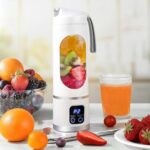 HomeBeyond 12 Blades Portable Blender, 450ML Personal Blender for Shakes & Smoothies, Cordless USB-C Rechargeable, Mini Juicer for Travel/Picnic/Office/Gym