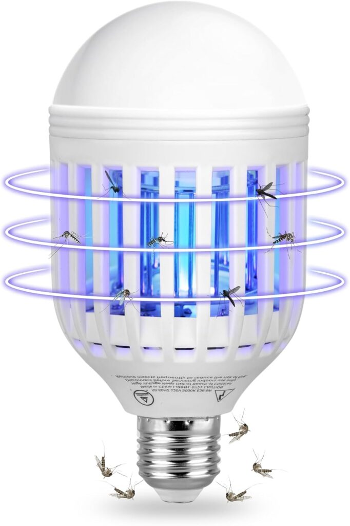 BANPESTT Bug Zapper Light Bulb 2-in-1 Indoor Mosquito Zapper Gnat Trap- Electric Fly Insect Killer&Bug Catcher for Home Backyard Patio