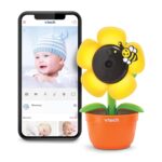 VTech RM9751 Yellow Daisy Smart Wi-Fi Baby Camera, iOS & Android Enabled, 1080p Full HD, Privacy Mode Cover, Night Light, Soothing Sounds & Lullabies, Two-way Intercom,Temperature Sensor, Night Vision