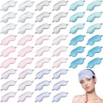 48 Pieces Silk Sleep Mask Eye Coverings for Sleeping Smooth Soft Eye Covers Mask with Elastic Strap for Sleeping Blocking Lights Travel Relax (48 Pieces)