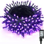 BrizLabs Purple Halloween Lights, 78.74ft 240 LED String Lights with Timer, Plug in Halloween Purple Mini Light Connectable, Outdoor Waterproof Tree Light for Indoor Outside Decor