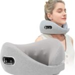 Neck Massager, Deep Tissue Kneading Massage Pillow for Neck Back Shoulder, Electric Shiatsu Massage Cushion for Pain Relief and Relaxation at Home, Office, and Travel