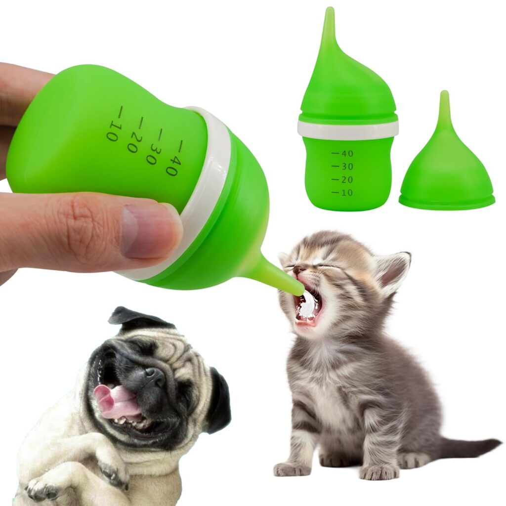 Pet Feeding Bottle for Puppies and Kittens,40ml Green