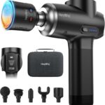 Percussion Massage Gun Deep Tissue with Heat and Cold, Portable Handheld Muscle Massager, Percussion Back Body Masajeador 12mm Amplitude for Athletes, Runner, Gifts for Men Women