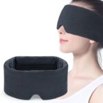 Mavogel Sleep Mask, Modal Material Eye Mask for Sleeping, Ultra Soft Skin Friendly Full Eye Covers for Women Men, Light Blocking Sleeping Mask for Travel Yoga Nap, Fully Adjustable Strap, Dark Grey