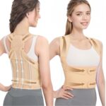 Posture Corrector for Women & Men – Adjustable Back Brace with Full Back Support, Shoulder Straightener for Spine Alignment, Scoliosis, Hunchback & Back Pain Relief (Beige,Medium)