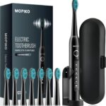 Sonic Electric Toothbrush for Adults, Rechargeable Electric Toothbrushes with Case, Travel Toothbrush Set, Power Toothbrush with Holder, USB C 5 Modes, 2.5 Hours Charge for 120 Days