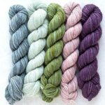 Manos Silk Blend Fino Mini-Skein Sets 11 Lydia, 5 x 20g, Merino Silk Hand Dyed Yarn