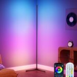 LED Corner Lamp, 65″ RGB Corner Floor Lamp with 16 Million DIY Colors, 216 Dynamic Light Effects and Music Sync – App and Remote Control LED Lamp for Bedroom, Living Room, Gaming Room
