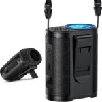 2025 AI Portable Fan Rechargeable Personal Waist Fan 5 Speeds 15000RPM Strong Airflow Dual-Sided Clip on Wearable Belt Personal Neck Fan