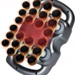 24 Head Massage Gun Set, Massage Gun Deep Tissue Portable with 9 Modes 99 Intensities, Red Light Massager for Legs, Waist, Neck, Back, Buttocks Muscles Pain Relief (Gray)